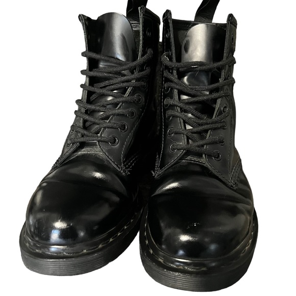 Dr. Martens 1460 MONO SMOOTH LEATHER LACE UP BOOTS Black 8-Eye Women’s Size 8 - Picture 5 of 8